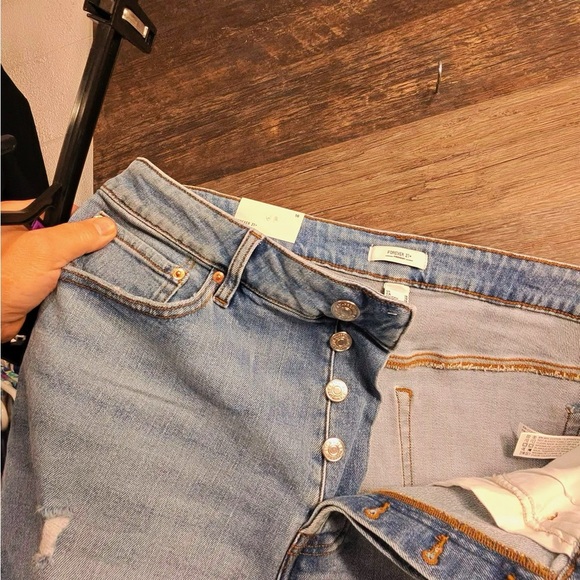 Forever 21 Light Blue Distressed Jean Shorts - Picture 6 of 9